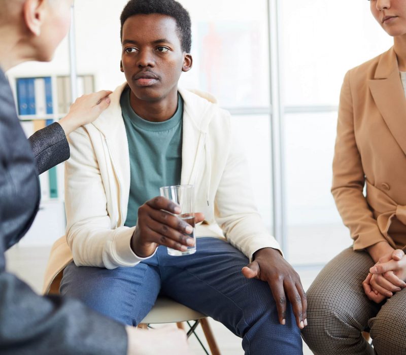 African-American Teenager in Therapy Session